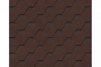 Черепица гибкая RoofShield Классик Стандарт коричневый с оттенением