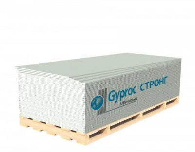 Гипсокартон Gyproc ГСП Стронг 1200х15 мм