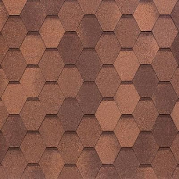 Мягкая кровля Тегола NOBIL TILE Вест Красно-коричневый