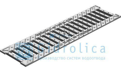 Решетка водоприемная Gidrolica для лотков DN100 длина 0,5 м