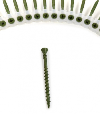 Ленточные саморезы H&H PH2 4.2x55mm (Ruspert Green, дерево-дерево 1000 шт)