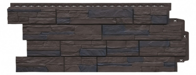 Фасадные панели Grand Line Сланец Design Plus орех
