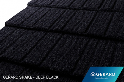 Композитная черепица Gerard Shake Deep Black