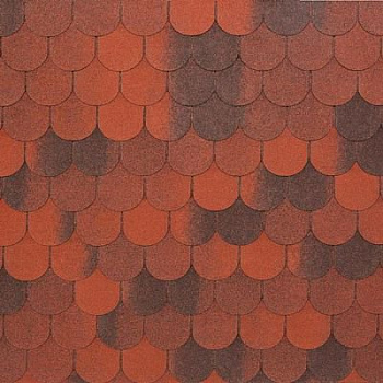 Мягкая кровля Тегола NOBIL TILE Верона Красный с отливом