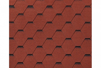 Черепица гибкая RoofShield Фемили Лайт Стандарт красный с оттенением