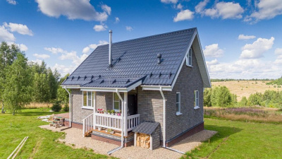Фасадная плитка Технониколь Hauberk кирпич серо-бежевый